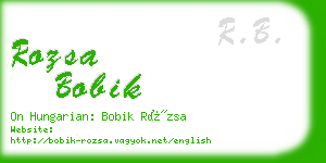 rozsa bobik business card